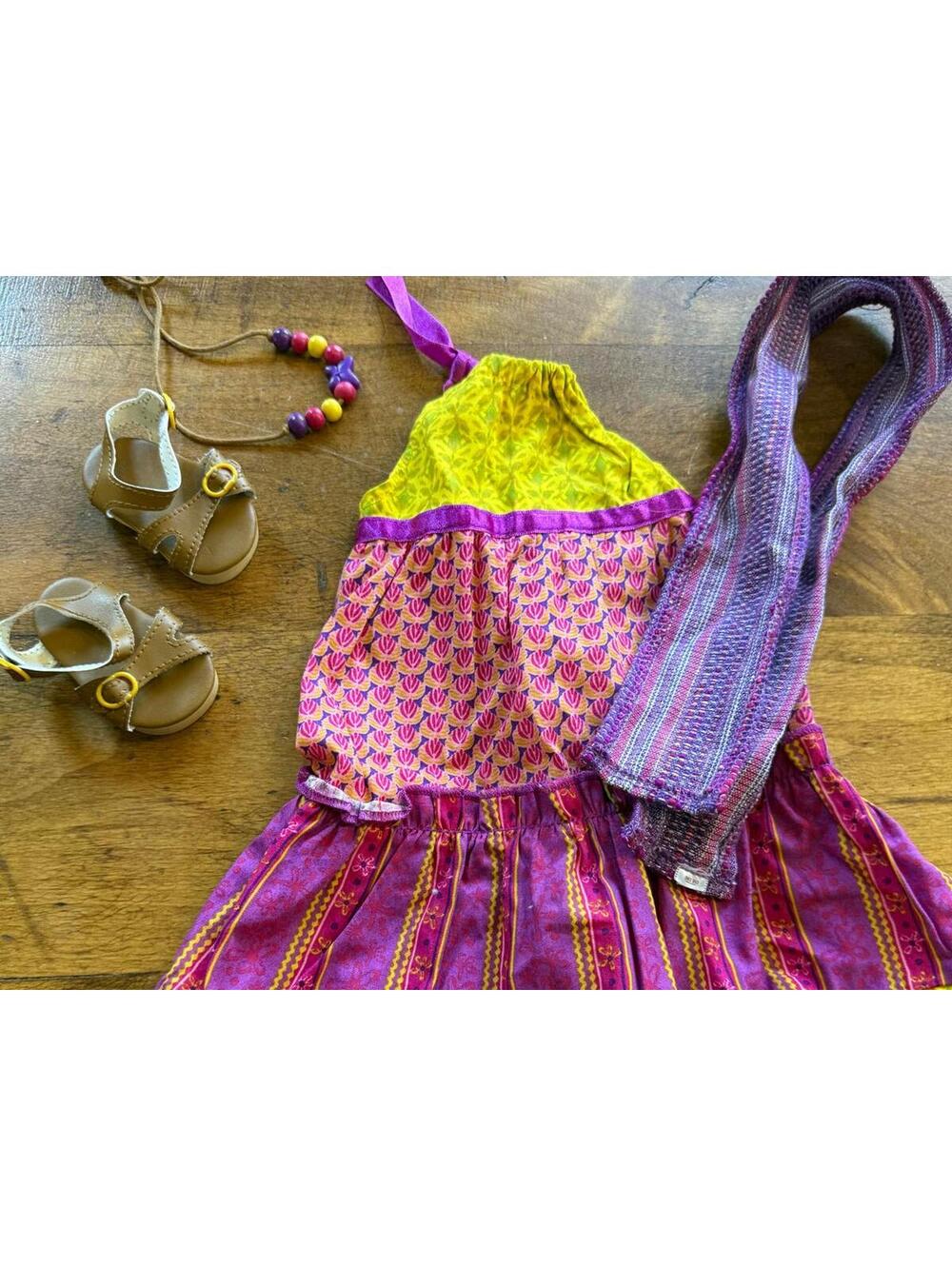 NEW! AMERICAN GIRL JULIE’S Mix Print Maxi Dress Outfit Rel 2015 A822